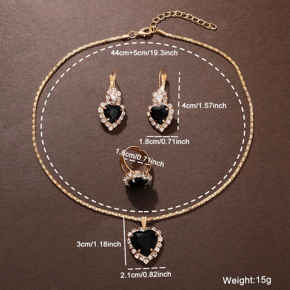 5pcs set womens fashion retro quartz watches crystal jewelry set details 5