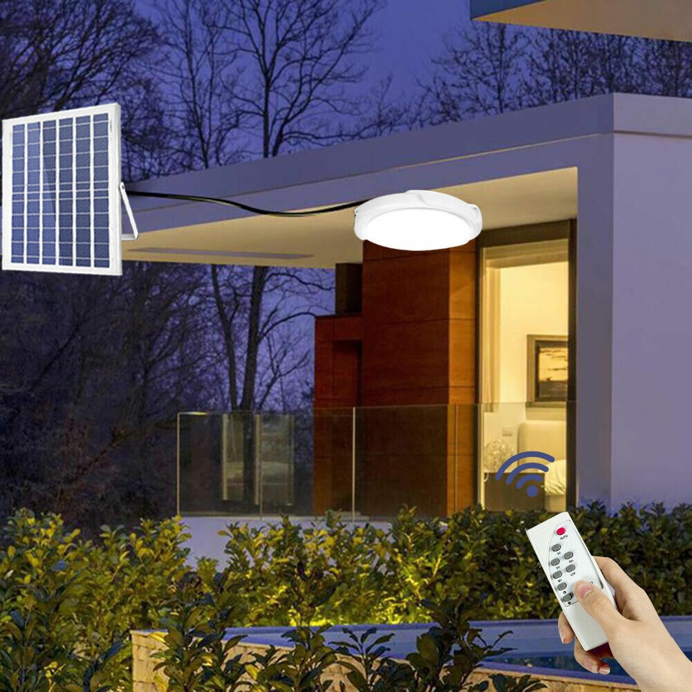 Solar Ceiling Light Waterproof Pendant Light Remote Control Garden Corridor Lamp - Picture 20 of 21