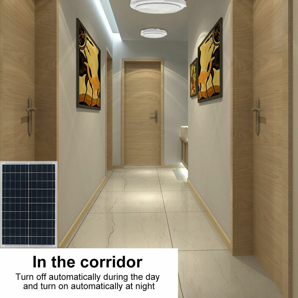 Solar Ceiling Light Waterproof Pendant Light Remote Control Garden Corridor Lamp - Picture 9 of 21