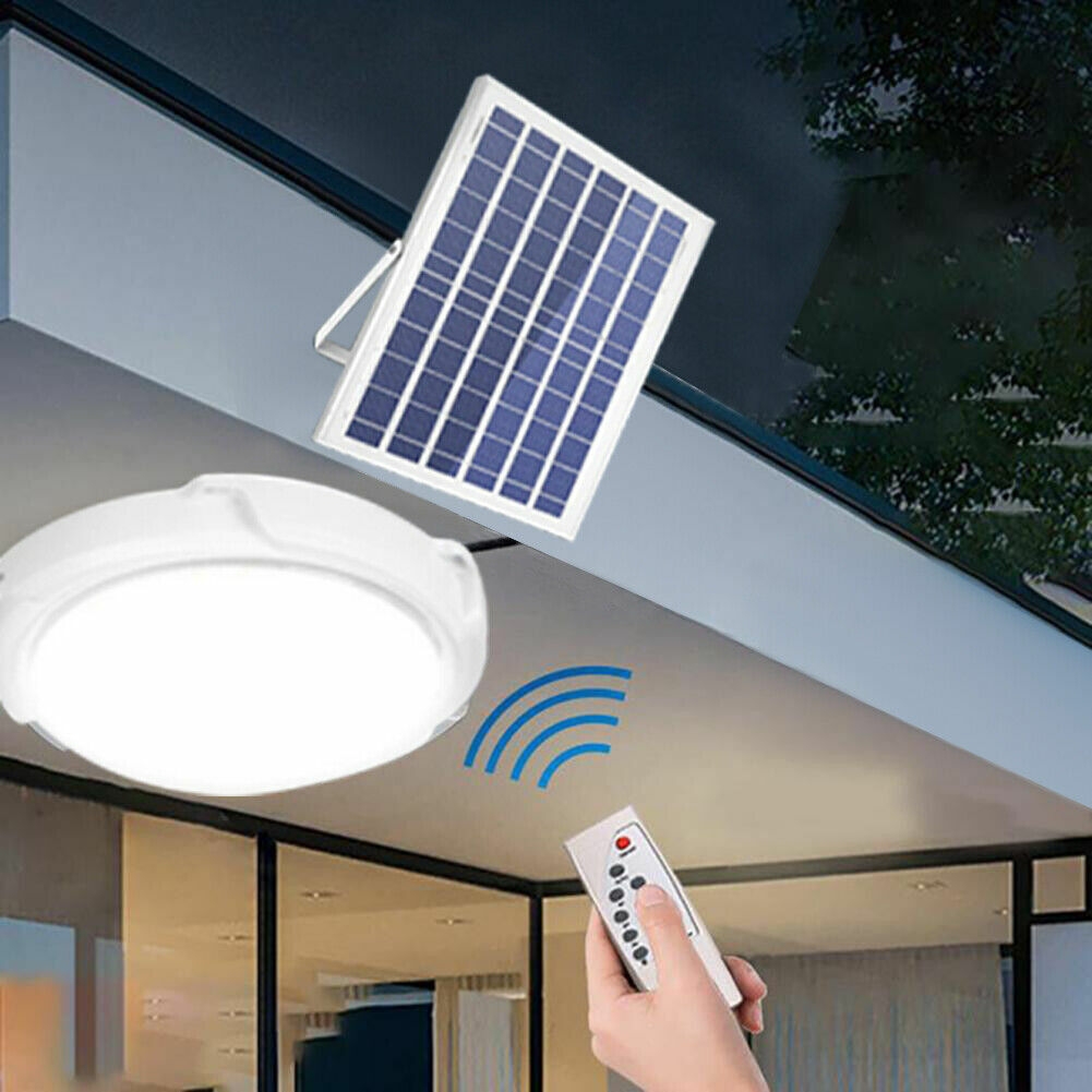 Solar Ceiling Light Waterproof Pendant Light Remote Control Garden Corridor Lamp - Picture 6 of 21