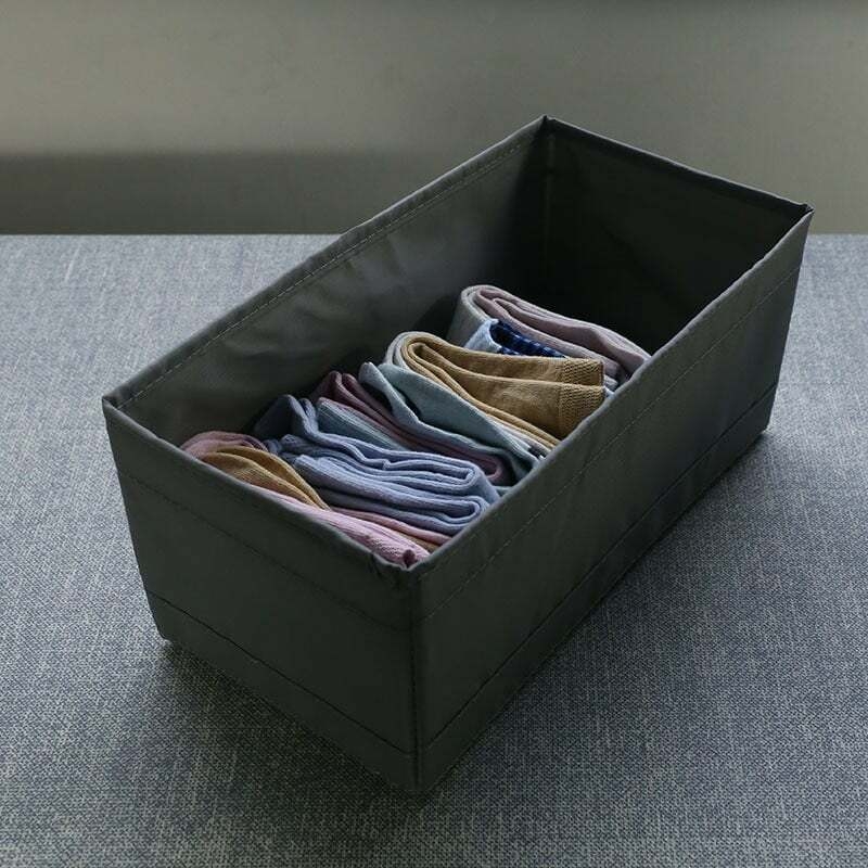 牛津布衣柜储物收纳盒文胸折叠抽屉内衣整理小东西袜子拉链时尚