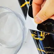 1pc self adhesive marble vinyl wallpaper removable waterproof peel stick wall stickers for rooms kitchens furniture details 2