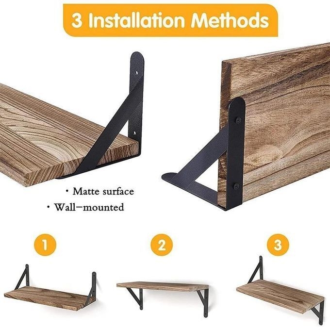 product_image_name-Generic-4pcs/set Wooden Shelf Floating Wall Storage Rack Organizer-6
