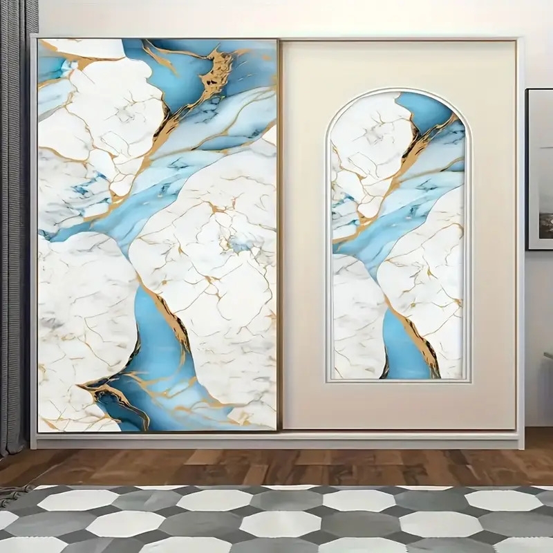 waterproof blue marble peel stick wallpaper vinyl contact paper for kitchen countertops bathroom walls living room decor   remove 1