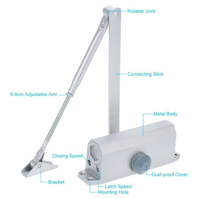 product_image_name-Generic-Automatic Door Closer Aluminium Adjustable Closing Speed-2