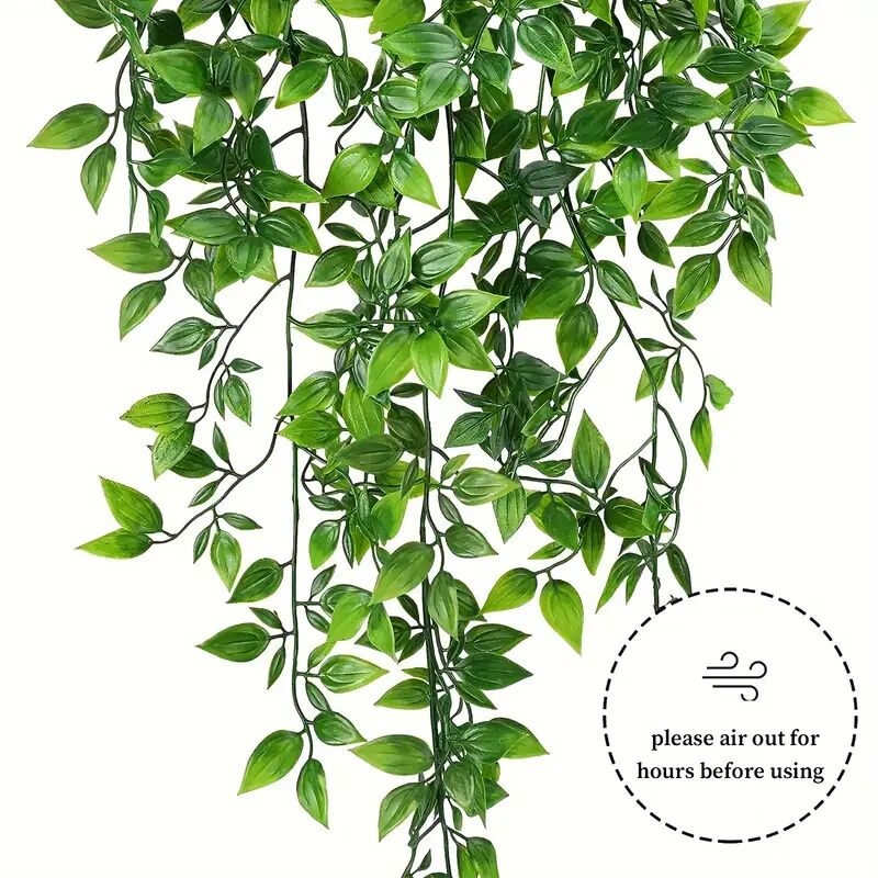 2pcs simulation plant hanging mandala green plant suitable for washroom living room home decor wedding birthday decoration yard office desk shelf decoration spring summer indoor outdoor decor without pot details 3