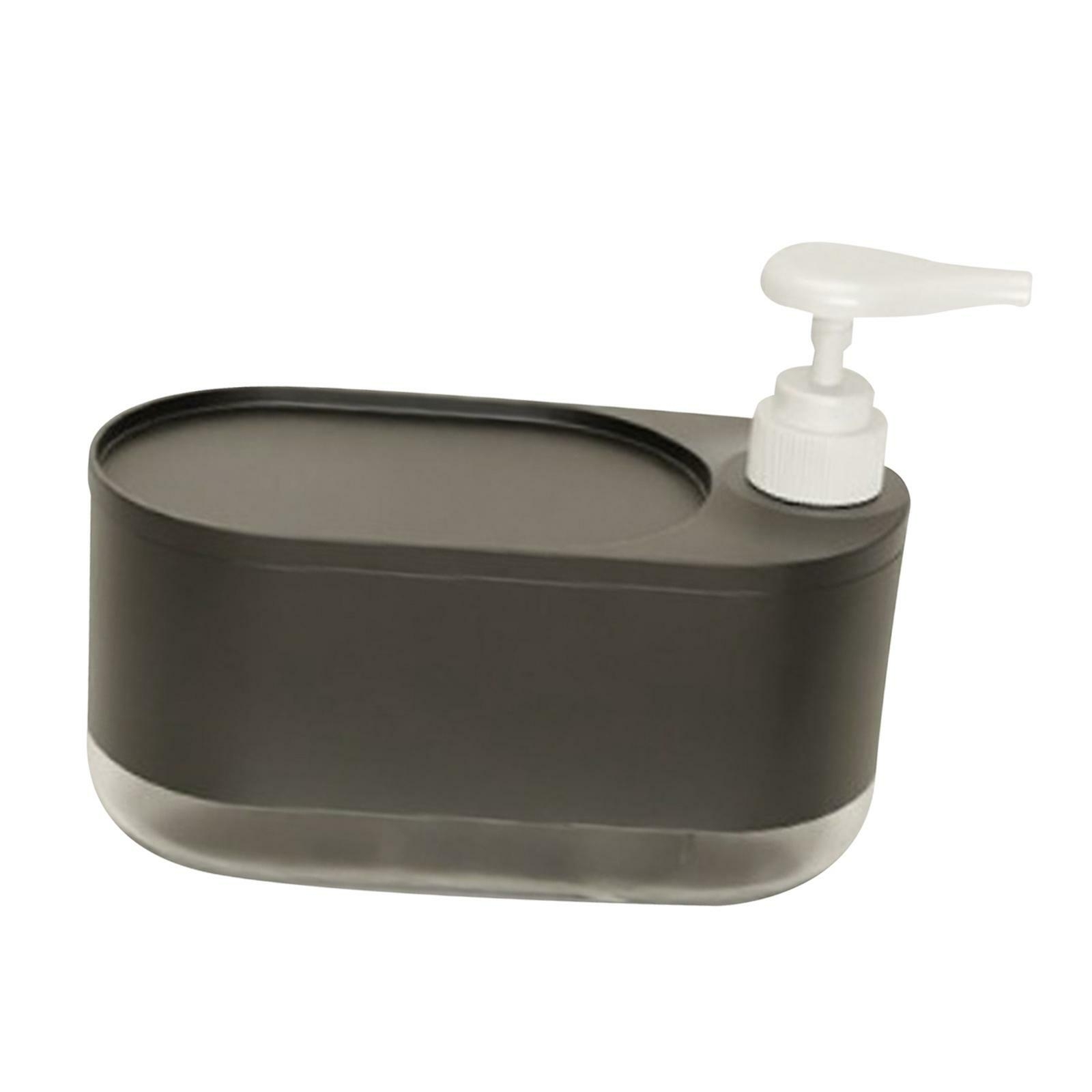 Dish Soap Dispenser Sink Organiser Portable Washing up Liquid Dispenser with Sponge Rack for Countertop Home Bathroom