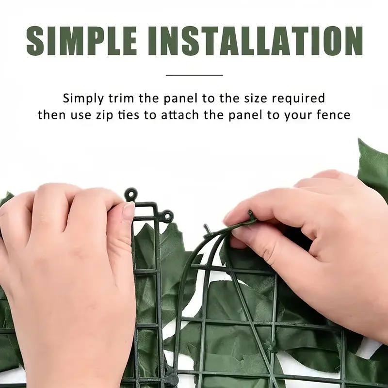 6件套,300厘米x50厘米迷人户外仿真常春藤隐私围栏板 - 抗紫外线耐用塑料绿屏风,适用于室内/室外,易挂墙面装饰,露台、花园、阳台、后院,自然悬挂藤蔓,感恩节装饰佳品 商品详情 2