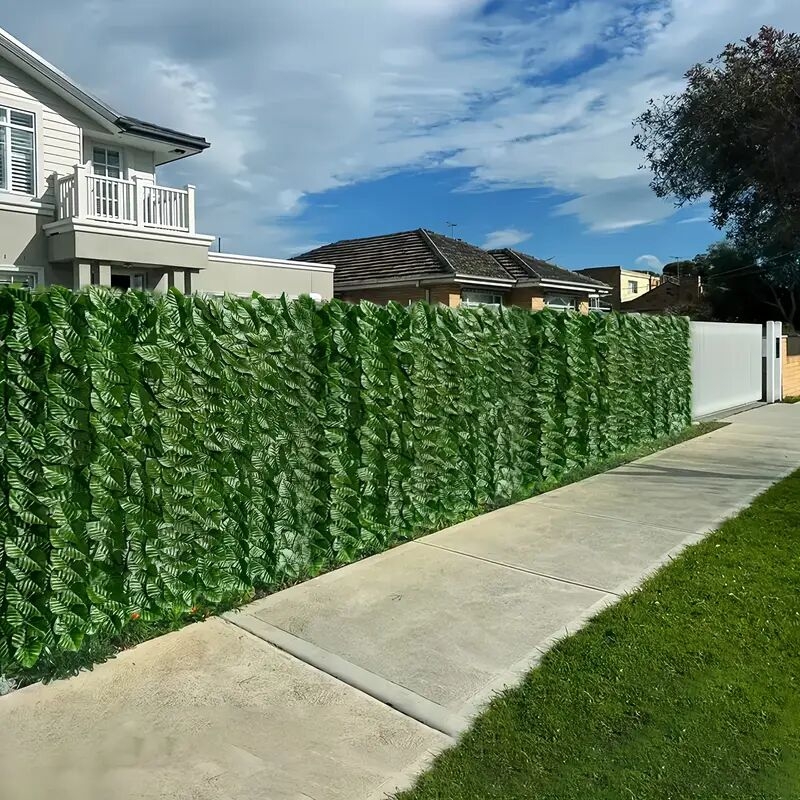 6件套,300厘米x50厘米迷人户外仿真常春藤隐私围栏板 - 抗紫外线耐用塑料绿屏风,适用于室内/室外,易挂墙面装饰,露台、花园、阳台、后院,自然悬挂藤蔓,感恩节装饰佳品 商品详情 5