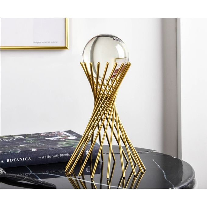 product_image_name-Art-Modern  Art Gold Plated Stand+Crystal Ball Home Decoration-1