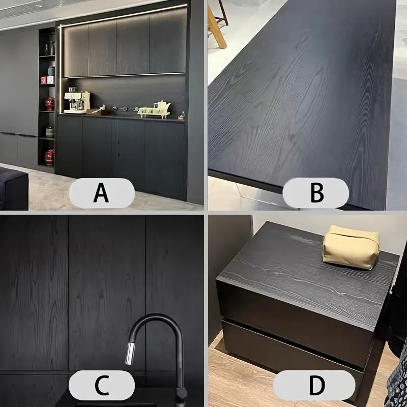 1 卷木纹壁纸防油贴纸，自粘壁纸接触纸可拆卸墙贴剥离，适用于厨房浴室背景墙书桌电器家具贴纸，厨房防水防油，乙烯基薄膜加厚耐热贴纸 商品详情 7