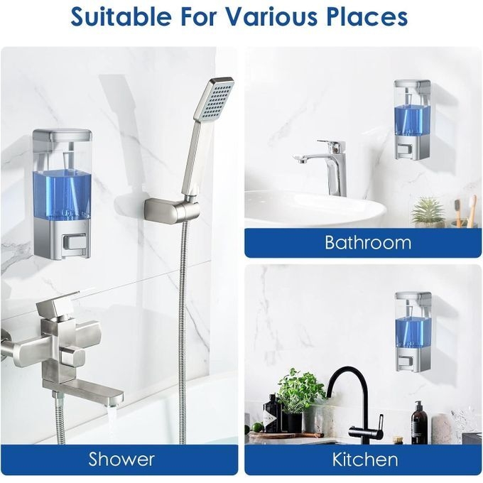 product_image_name-Generic-Distributeur de savon manuel, rechargeable, mural pour salle de bain d'hôtel-4