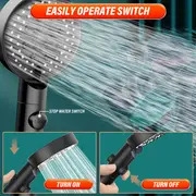 shower head and hose 2m high pressure shower heads handheld shower head with 6 spray water saving shower heads with filter core accessory set showerhead and hose set for adult children bathroom details 3