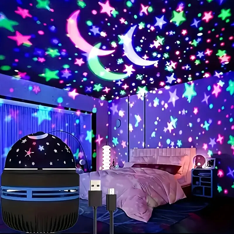 magical led projection lights for bedroom atmosphere usb powered rgb multicolor lighting   birthday parties christmas valentines day carnival new years day gifts 0