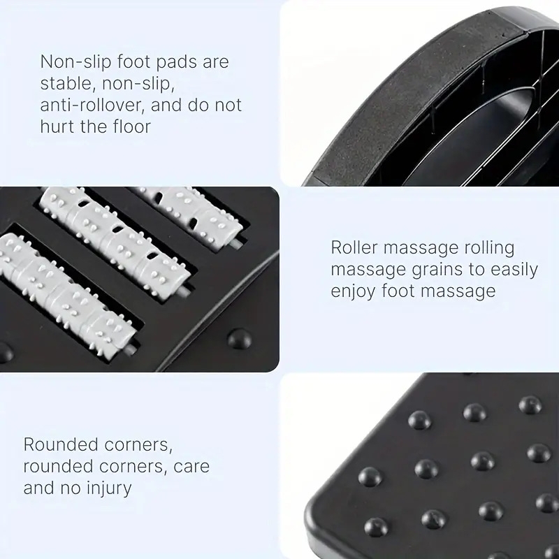 1pc stepping foot stool under table massage foot pedal     and massage   feet anti cross legs suitable for office or desk details 5