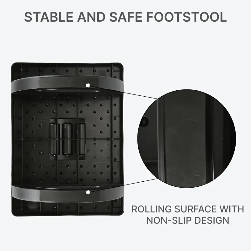 1pc stepping foot stool under table massage foot pedal     and massage   feet anti cross legs suitable for office or desk details 6