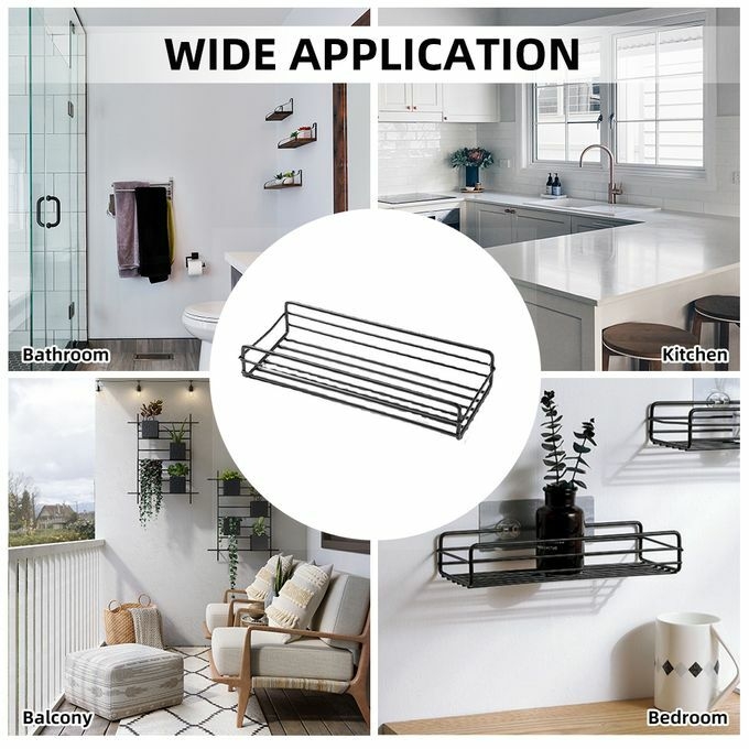 product_image_name-Generic-Bathroom Shower Storage Organizer Shower Rack -1Pc & 2 Hooks-2