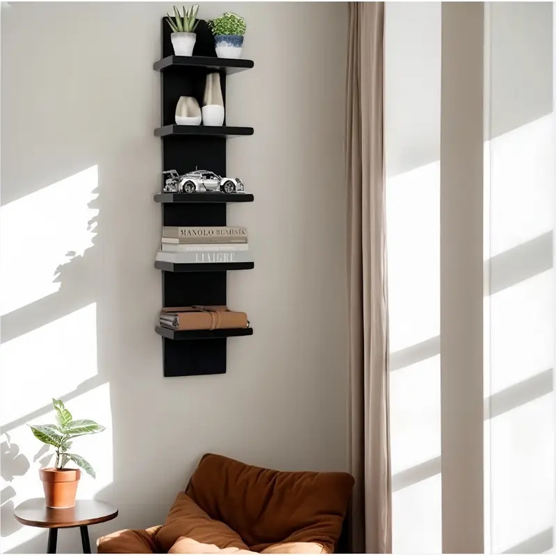 simple wall mounted shelf   pvc material suitable for living rooms and bedrooms multi layer wall storage and decoration floating shelves Product details 2