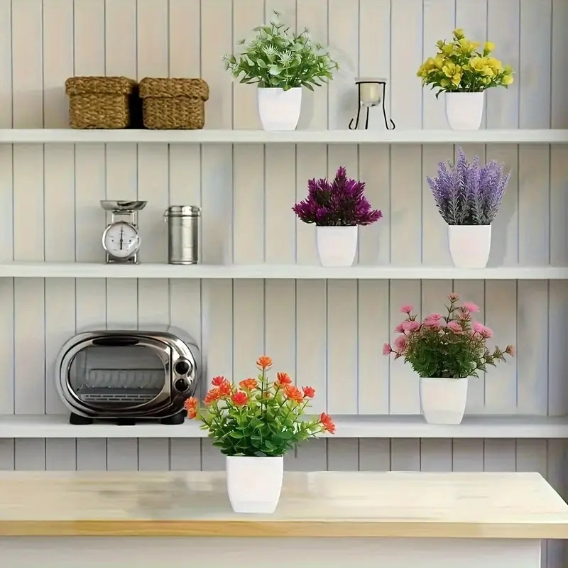 6pcs artificial potted plants mini   flowers for home office desk decor outdoor greenery for       room types and holidays including fathers day mothers day graduation juneteenth and   details 1