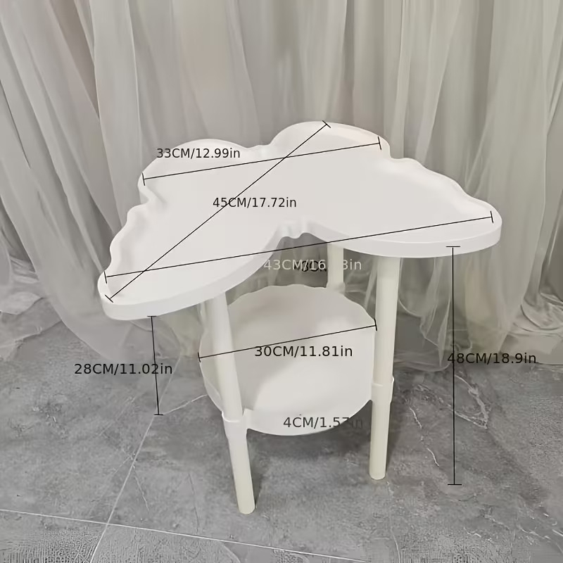 现代蝴蝶形双层储物咖啡桌 - 节省空间的塑料边桌,优雅白色饰面与稳固桌腿,客厅、卧室、办公室易于组装 - 紧凑现代家具,装饰性中心桌,耐用轻便设计,时尚便携,光滑圆润边缘,极简美学,适合小空间,艺术家具单品, 客厅边桌, 卧室边桌, 客厅边桌, 小桌子, 床头柜, 客厅边桌, 卧室床头柜, 沙发边桌, 边桌, 纤薄边桌, 边桌, 角桌, 客厅桌, 卧室桌子 2
