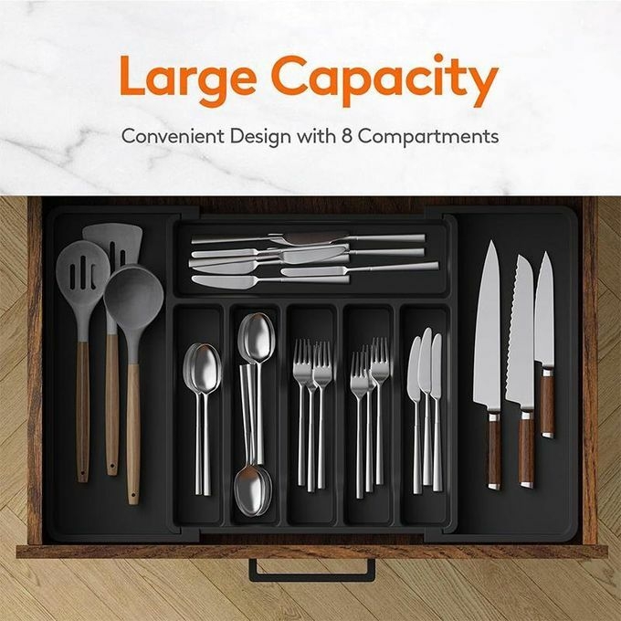 product_image_name-Generic-Silverware Drawer Organizer, Expandable Utensil Tray for Kitchen, BPA Free-8