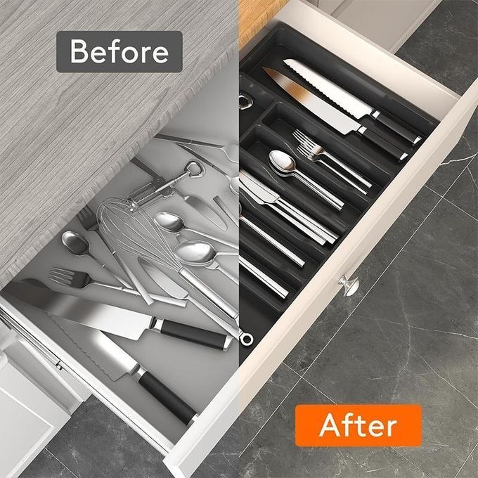 product_image_name-Generic-Silverware Drawer Organizer, Expandable Utensil Tray for Kitchen, BPA Free-4