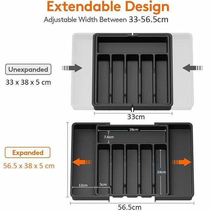 product_image_name-Generic-Silverware Drawer Organizer, Expandable Utensil Tray for Kitchen, BPA Free-2