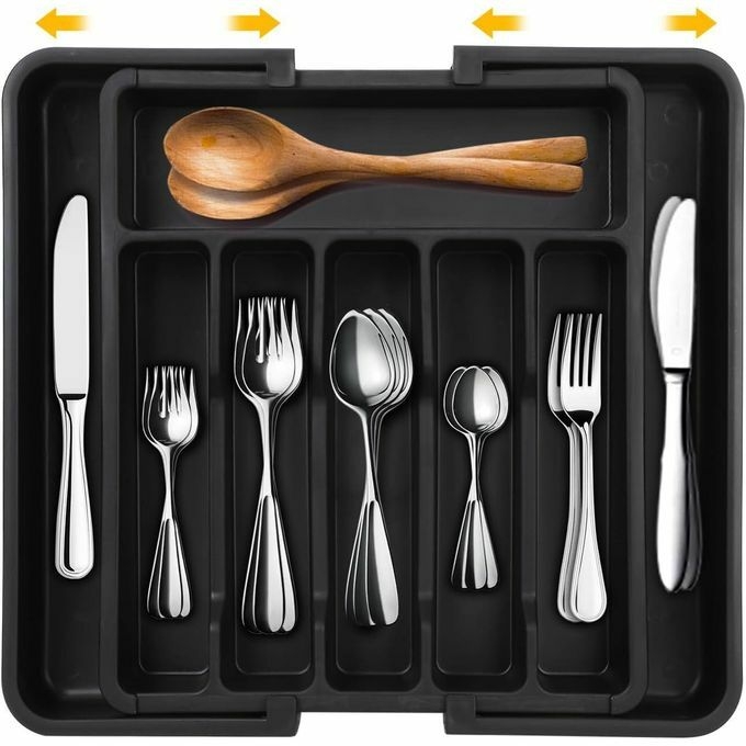 product_image_name-Generic-Silverware Drawer Organizer, Expandable Utensil Tray for Kitchen, BPA Free-1