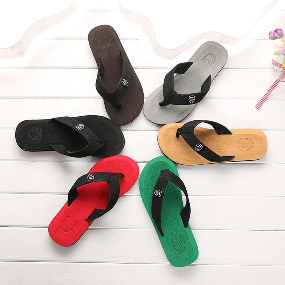 Shop Generic Men's Summer Flip-flops Slippers Beach Sandals Indoor ...