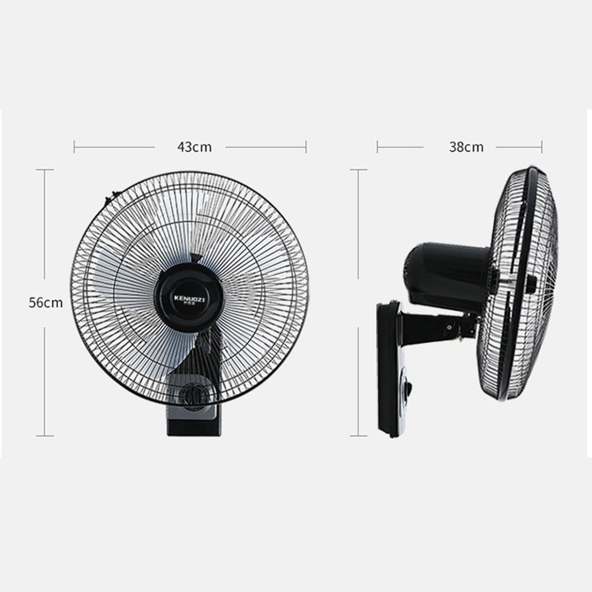 Shop Generic 220V 55W 3 Speeds Wall Mounted Oscillating Cooling ...