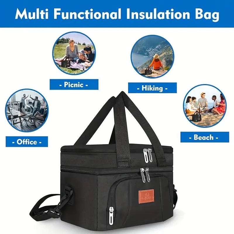 1 个牛津布保温袋 多功能保温袋 多功能午餐盒袋 实用零食袋 食物袋 便携式保温袋 食物外卖袋 8