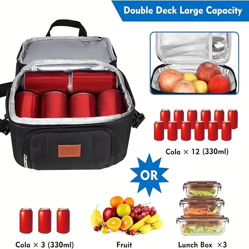 1 个牛津布保温袋 多功能保温袋 多功能午餐盒袋 实用零食袋 食物袋 便携式保温袋 食物外卖袋 6