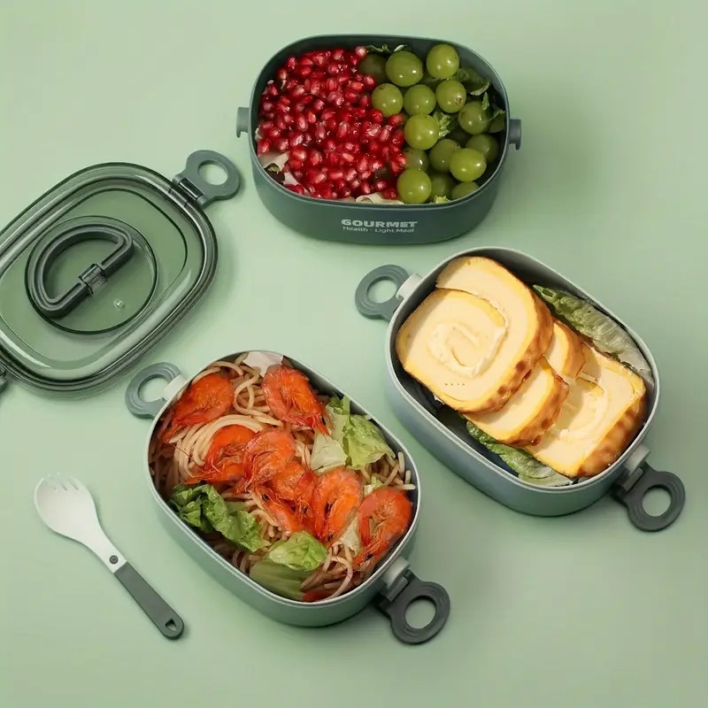 bento box lunch box stackable 3 layers food containers leak details 4