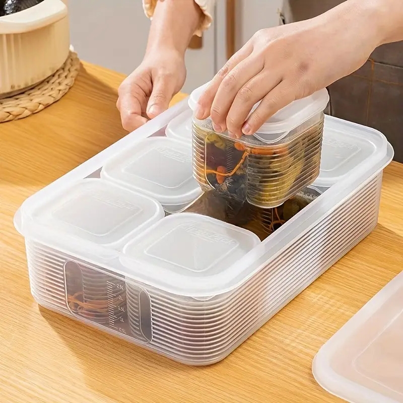 7pcs     containers set         pp plastic   for meat   vegetables   organization   details 2