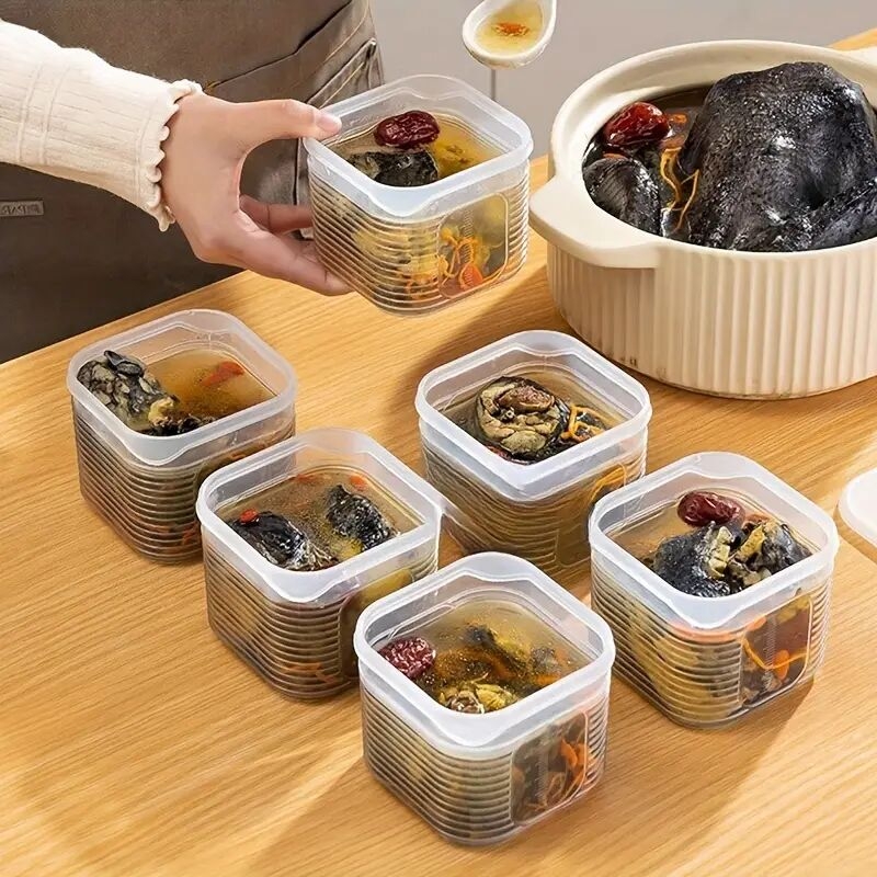 7pcs     containers set         pp plastic   for meat   vegetables   organization   details 1