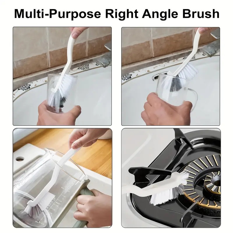 11pcs multi purpose cleaning brush set with long handles metal plastic medium firmness portable design for tight spaces ideal for kitchen bathroom toilet car glass no electricity needed details 3