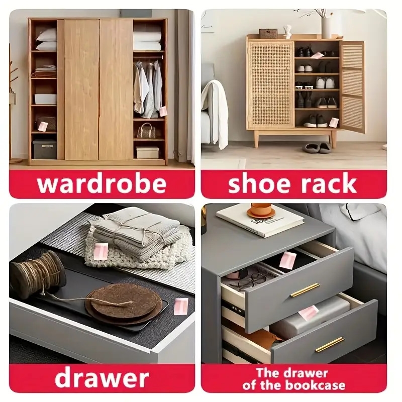 60片装衣柜香氛袋 - 吸湿芳香袋，玫瑰香型，适用于衣柜、抽屉、浴室、汽车及卧室 | 透明设计空气清新剂和除臭剂 | 耐用塑料材质，家居氛围防霉防潮保护，日式花香适合家庭办公室使用，完美节日：万圣节、圣诞节、情人节、母亲节/父亲节, 家用空气清新剂, 衣柜清新剂, 房间空气清新剂, 衣柜清新剂, 浴室清新剂, 空气清新剂, 家用空气清新剂, 家居香氛, 衣物清新剂, 卧室空气清新剂, 家用空气清新剂, 衣柜香囊, 浴室空气清新剂, 衣柜香氛, 衣物香氛, 持久空气清新剂, 浴室清新剂 持久留香, 浴室香氛, 持久家居香氛, 浴室空气清新剂, 紧凑型香氛袋,车主 商品详情 8