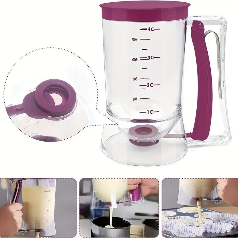 1pc pancake batter dispenser hand crank batter dispenser pancake dispenser for batter pancake dispenser perfect pancakes cupcake waffle   cake kitchen tools baking tools 1