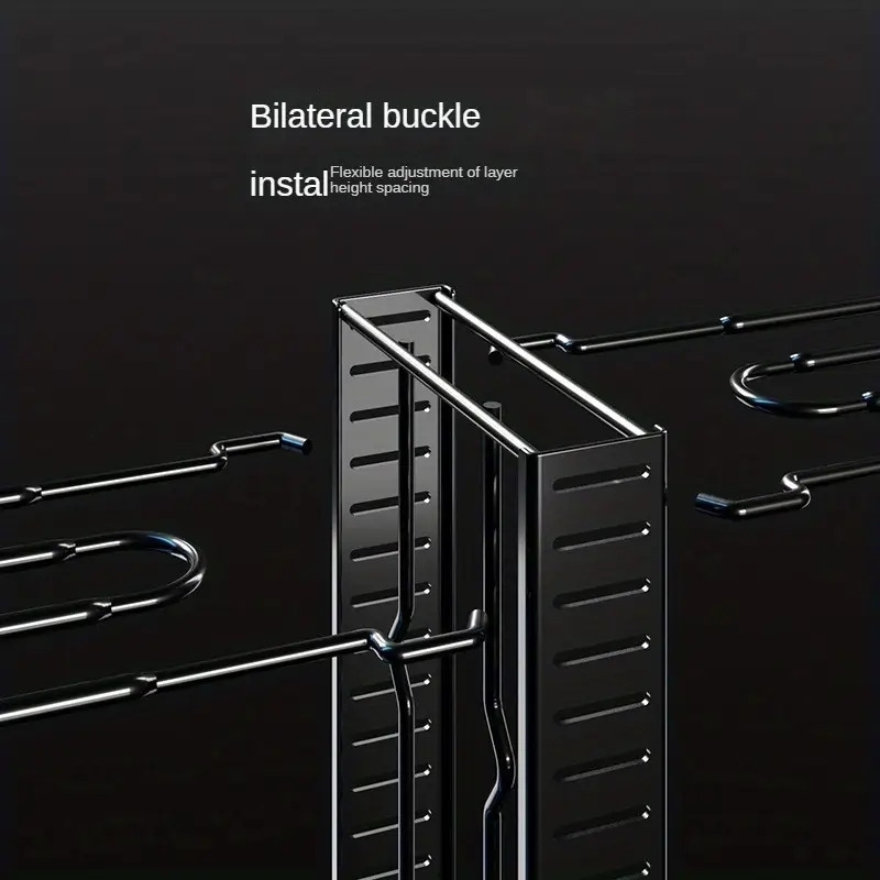 1pc pot rack organizer kitchen shelves pot storage rack adjustable pot holder countertop pan rack vertical pot cover rack vertical pot holder pan lid storage rack kitchen accessaries western stuff details 3