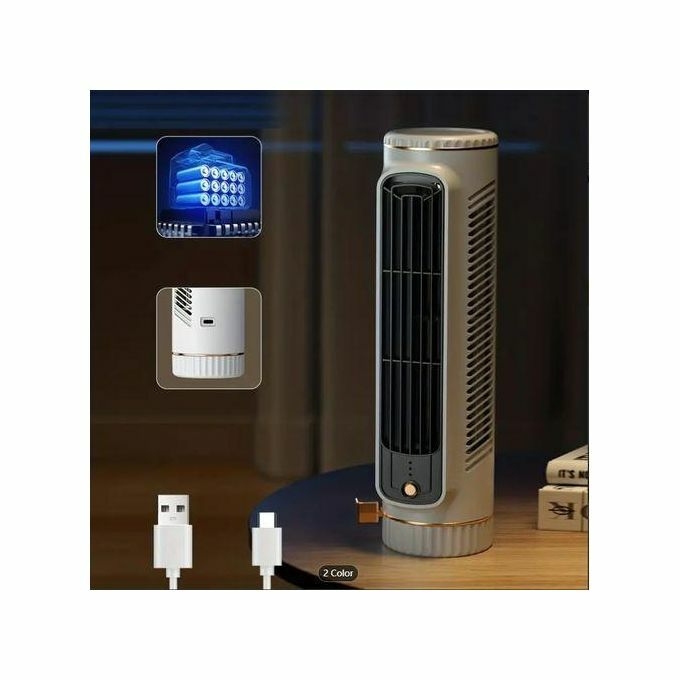 product_image_name-Generic-Ventilateur De Climatisation Secouant La Tête Ventilateur électrique Ventilateur Rechargeable USB-3