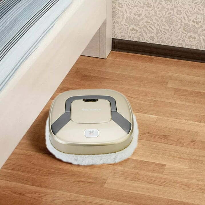 SDJMa Mopping Robot Cleaner with 2 Wiping Cloth, 3-in-1 Intelligent Sweeping Robot, Rechargeable Wet and Dry Automatic Mopping Machine for Pet Hair and Mop Cleaner for Hard Floor & Carpet