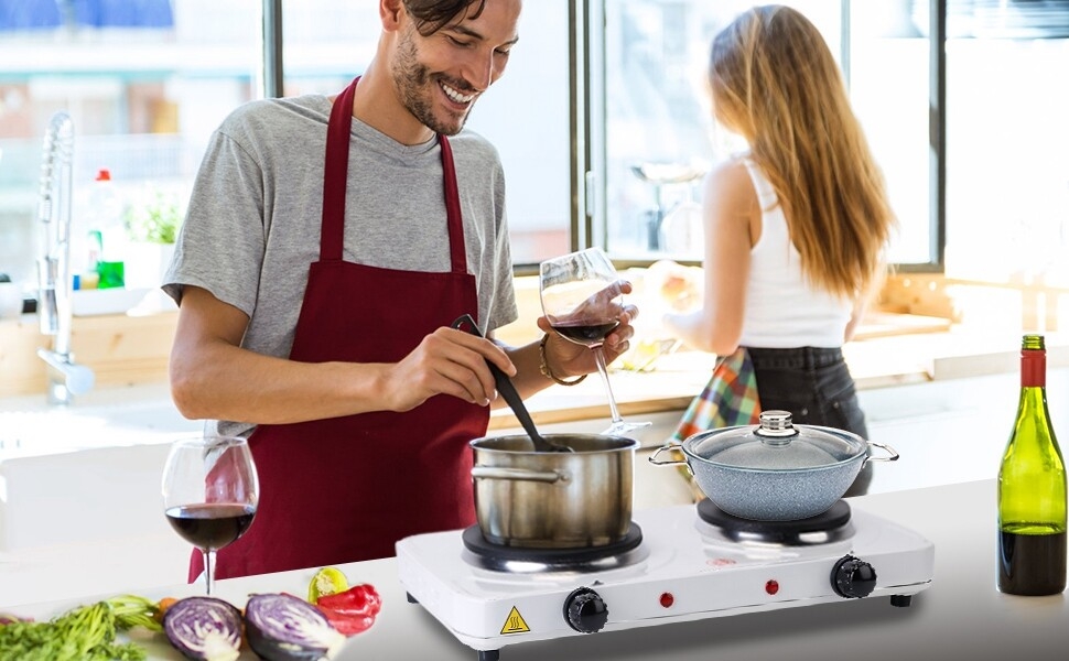 Double Hot Plate for Cooking