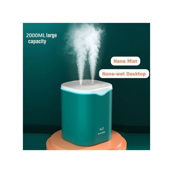 product_image_name-Generic-2000mL USB Air Humidifier Dual Spray Port - Essential Oil Aromatherapy Diffuser-1