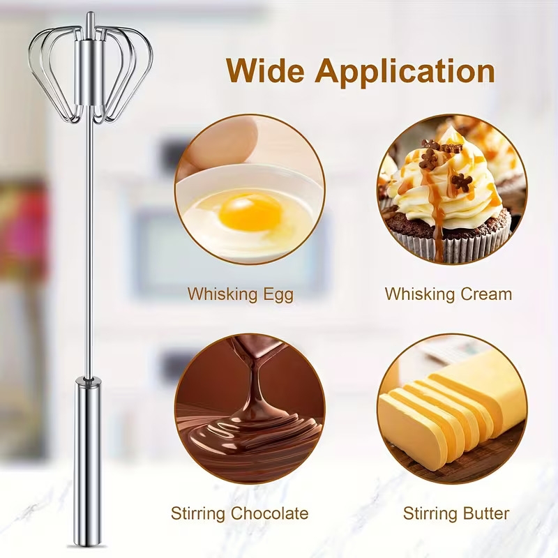 1pc multifunctional stainless steel whisk milk frother home baking tools cream egg hand blender household push blender blender egg whisk milk frother hand push blender blender multi tool eid al   mubarak Product details 3