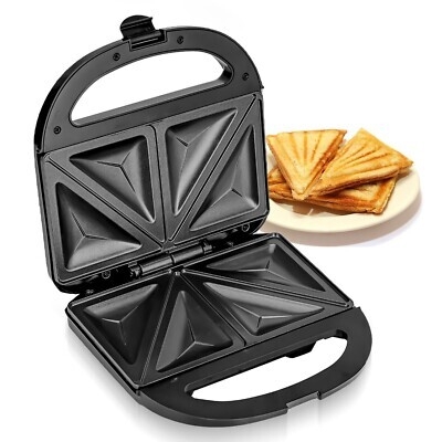 Geepas Toastie Maker 2 Slice Sandwich Toaster Machine Non-Stick Easy Clean  800W 6294016353388| eBay