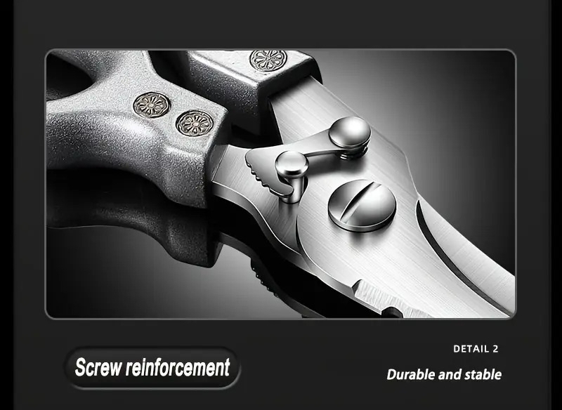 1pc heavy duty stainless steel kitchen scissors multifunctional poultry shears for chicken fish safe ergonomic handle with for cooking and bone cutting cooking essentials ergonomic kitchen scissors sharp cutting tool details 6