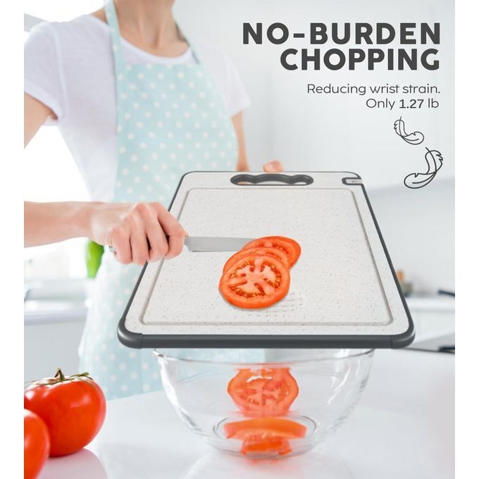 product_image_name-TodyJeyHo-Double Sided 304 Stainless Steel & Wheat Straw Cutting Board, 14.4