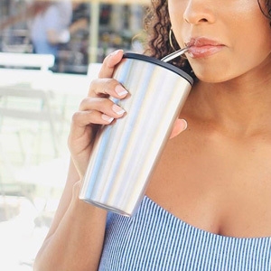 4 8Pcs Reusable Drinking Straw High Quality 304 Stainless Steel Metal Straw with Cleaner Brush