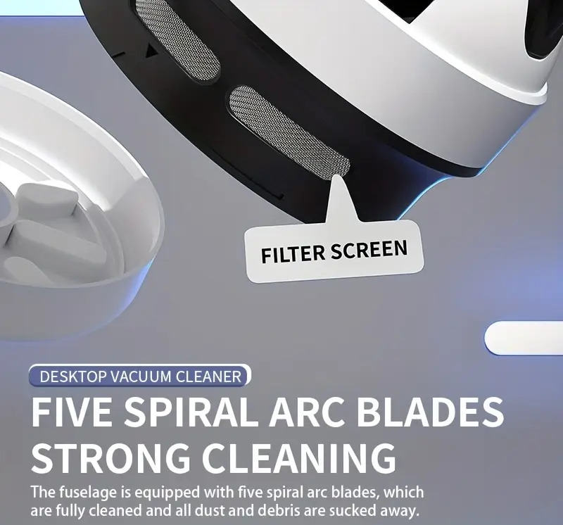 1 件台式吸尘器，黑色和白色 商品详情 4