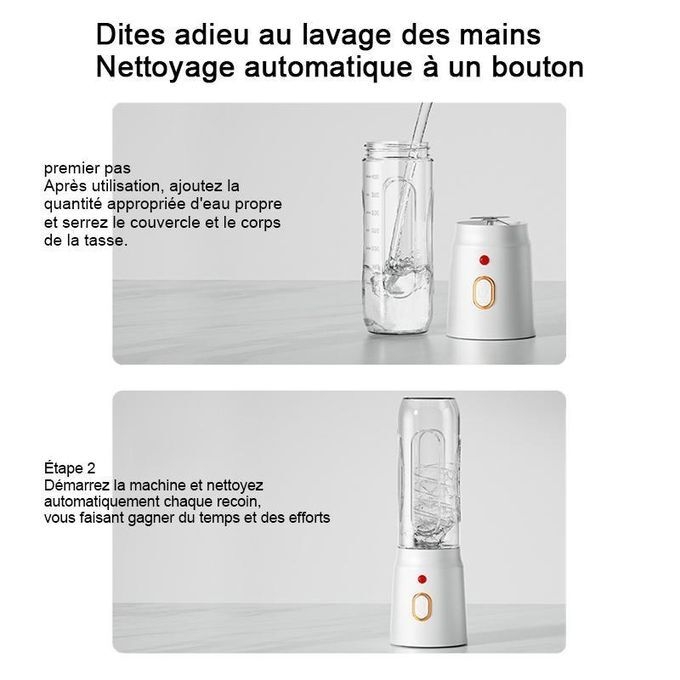 Generic Petit presse-agrumes portable rechargeable avec fonction de broyage de glace - image 7